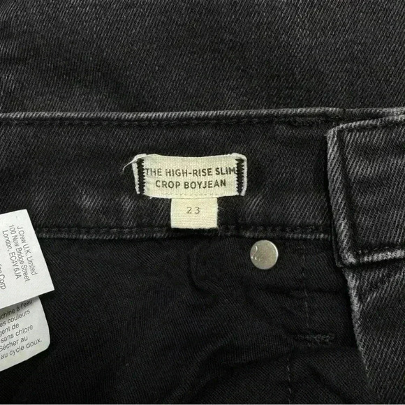{Madewell} "The High-Rise Slim Boyjean in Lunar Wash" Straight Leg Stretch Denim - Picture 6 of 8